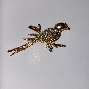 Antique Vintage Song Bird Broche Pin
